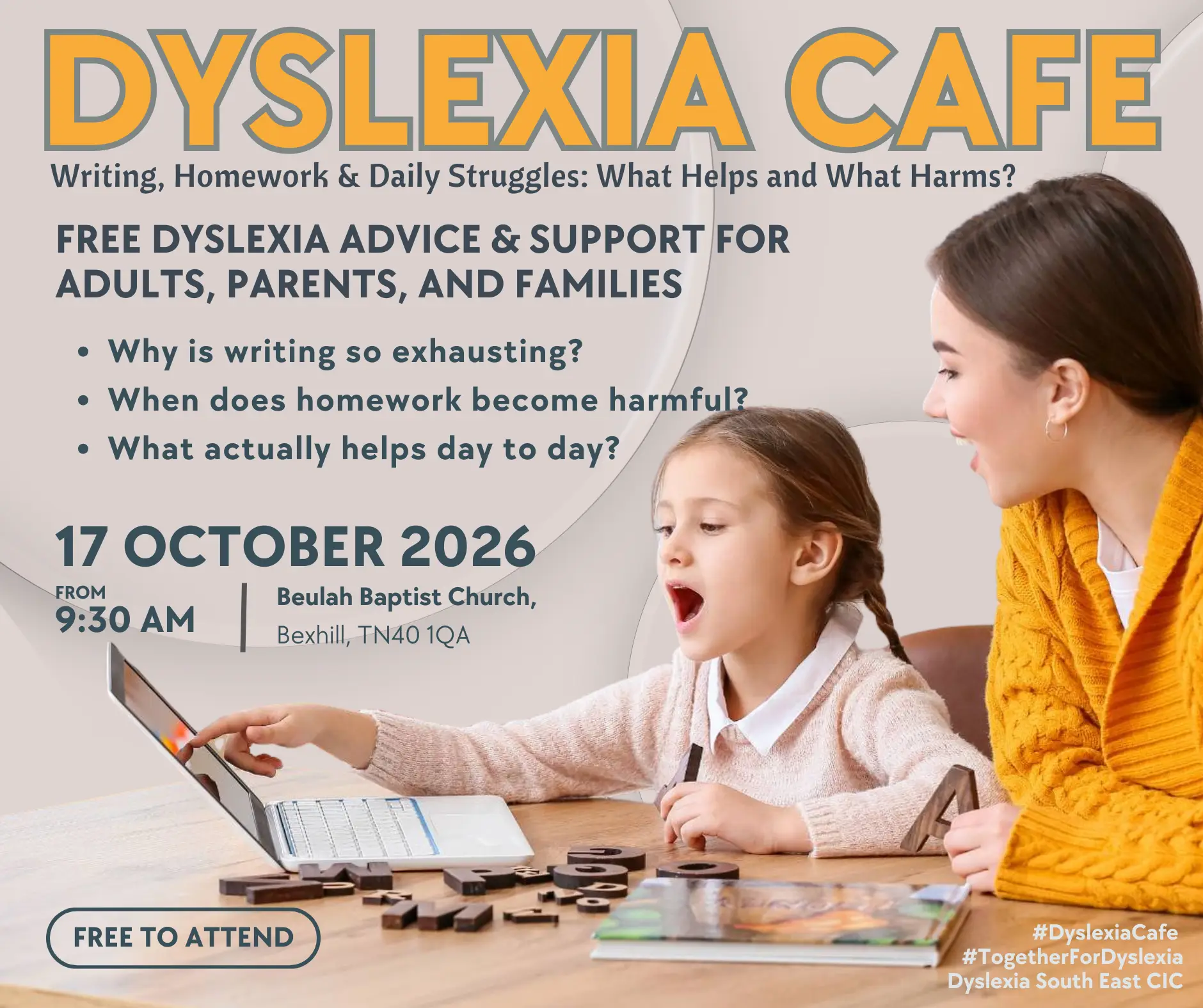 Dyslexia Cafe (Bexhill) - Supporting Quality Home Learning Without Harming the Learner