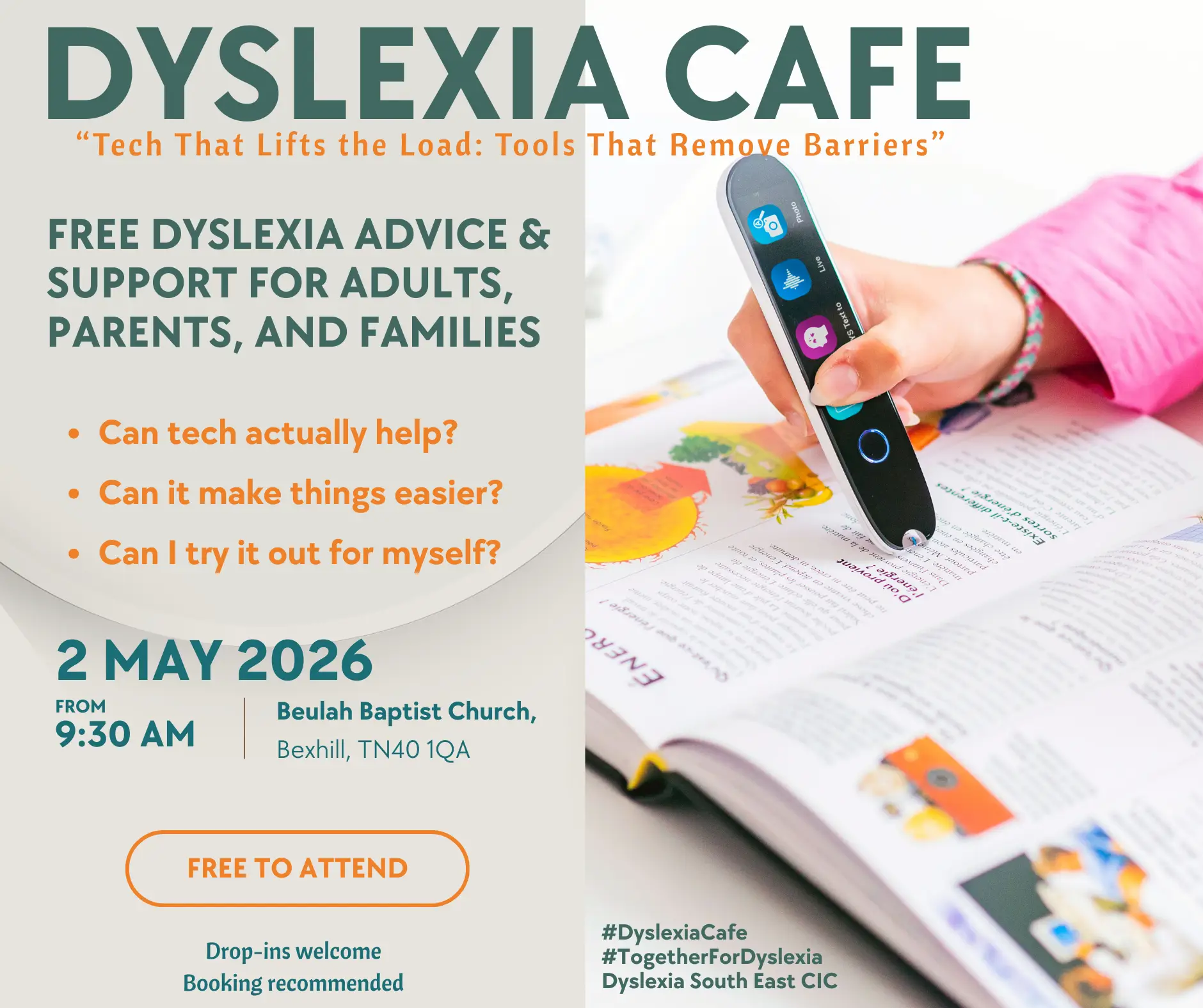 Free dyslexia advice and support - Dyslexia Cafe Bexhill
