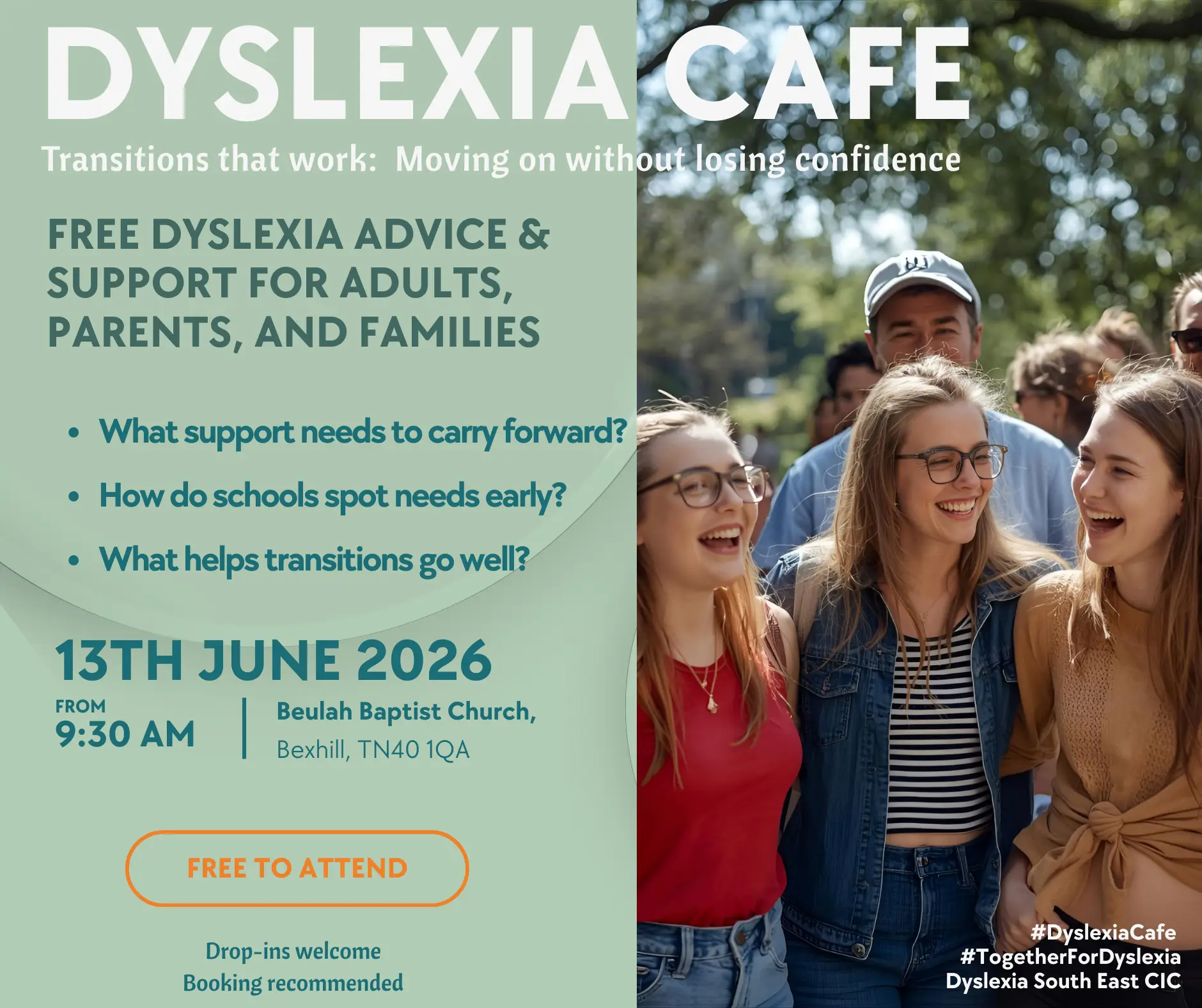 Dyslexia Cafe: 13 June 2026 - Transitions that Work
